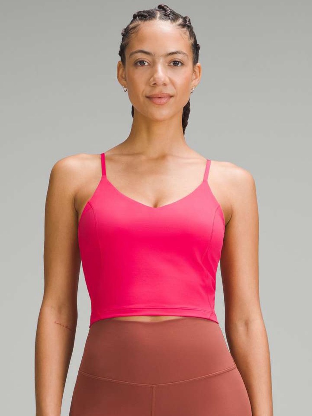Lululemon Align Cropped Cami Tank Top in a vibrant pink